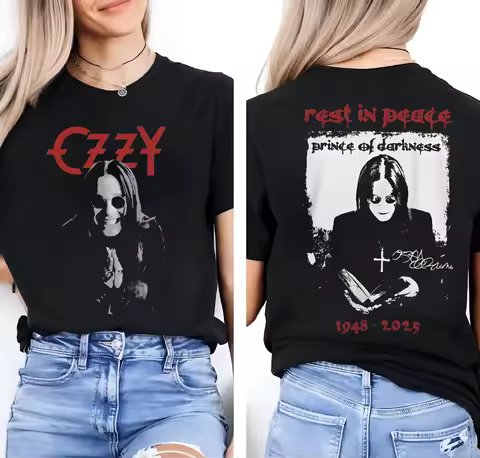 Rest in Peace Prince of Darkness Ozzy Osbourne 1948-2025 T-Shirt Short Sleeve Shirt Unisex Men Women