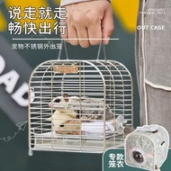 Sugar Glider Travel Cage 304 Stainless Steel Horizontal Wire Breathable Portable Cage Parrot Bird Ca