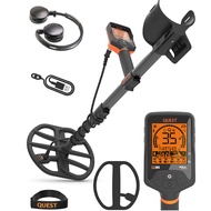 QUEST Q35 เครื่องตรวจจับโลหะ เครื่องหาทอง กันน้ำ 5 เมตร มีโหมดชายหาด พร้อมหูฟังไร้สาย ผ่อนชำระได้ ปร