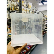 8x8x8 Transparent Cake Box Gift Box Flower Box (No Ribbon) Kotak Kek Hantaran Transparent Cake box g