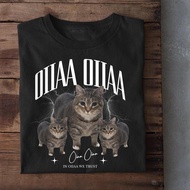 Meme เสื้อViral Spining Cat Oiiaa Oiiaa Cat Brainrot เสื้อUiia Uiia Cat เสื้อยืด