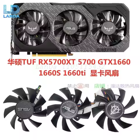 For ASUS TUF RX5700XT RX5700 GTX1660 1660S 1660Ti Graphics Card Fan