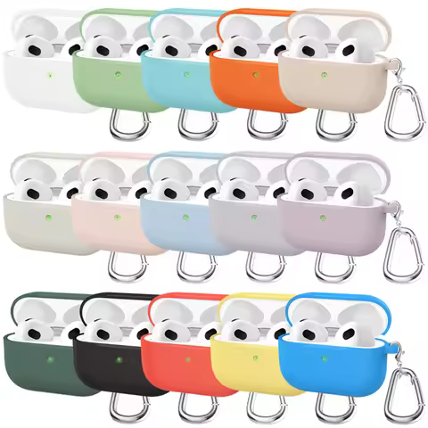 Silicone Cases For Apple Airpods 3rd generation Protective Shockproof Wireless Earphones Cover With 