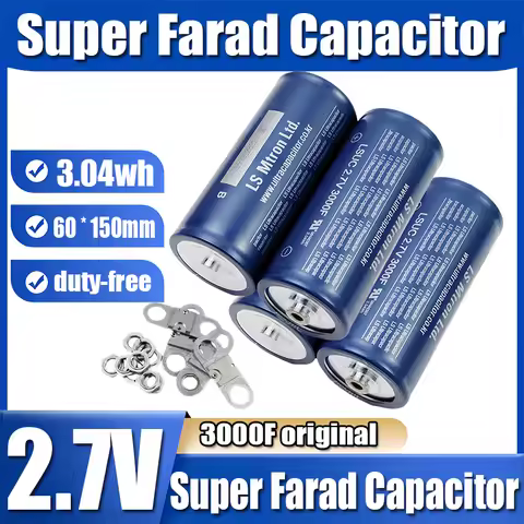 LSUC B‑Grade 2.7V 3000F Supercapacitor Korean Original M8 Bolt DIY Spot Welder Car Vehicle Emergency