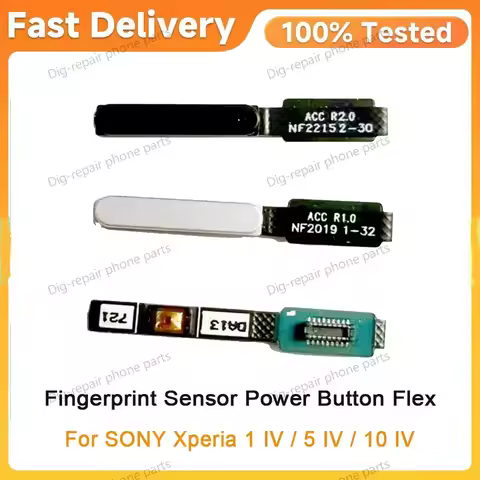 Tested Fingerprint Sensor Flex Cable Ribbon Replacement Part For Sony For Xperia 1 IV / 5 IV / 10 IV