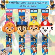 [Brightnessdin] Paw Patrol Watch Cartoon 3D Projection Watch Chase Rubble Marshall Skye Anime Digita