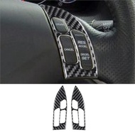 For Acura TSX 2004-2008 Carbon Fiber Interior Steering Wheel Button Cover Trim