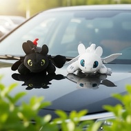 Dragon Car Accessory Set: Toothless Dragon Doll for Helmet, Car, and Roof Skylight Decoration  Set a