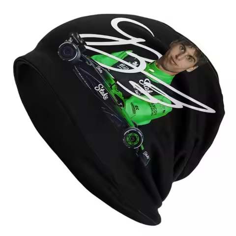 Streetwear Winter Warm Knit Hats Unisex Adult F1 Gabriel Bortoleto Brazilian Racing Driver Skullies
