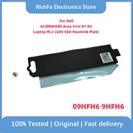 For Dell ALIENWARE Area 51m R1 R2  Laptop M.2 2280 SSD Heatsink Plate 09HFH6 9HFH6 100% Work Fast sh