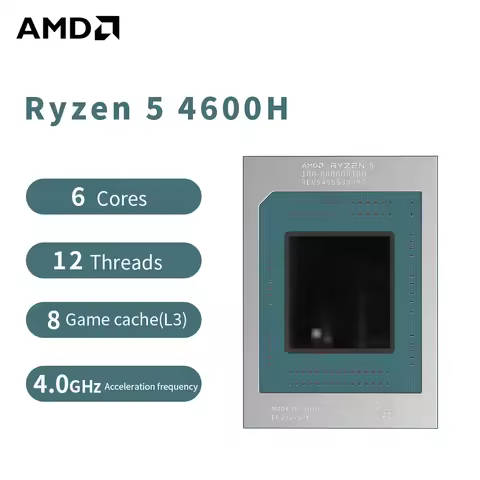 AMD R5 4600H Ryzen 5 4600H Processor 4.0GHz 6-Core 12-Thread 8MB Game Cache 7NM TDP 35-54W Socket FP