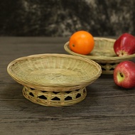 [816 People Collection] Featured Bamboo Woven Fruit Plate Chinese Bamboo Plate Handmade Bamboo Dinne