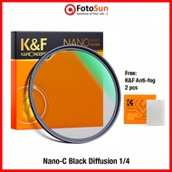 K&F filter Black Mist / Black Diffusion 1/2 1/4 1/8 Nano-C series cinematic glowing effect