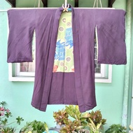 Kimono Haori Purple Japanese Vintage (defect)