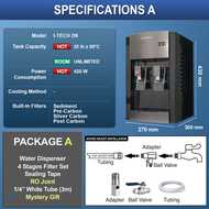 I-TECH Tabletop Water Dispenser Hot & Normal D9 - 4 Stages Antibacterial Filter (Halal Certified)
