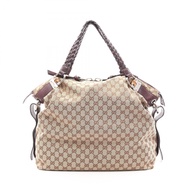 【二手】Gucci GUCCI 竹節 GG 帆布手提包 232927 米色帆布皮革竹節手提包 女士二手 B