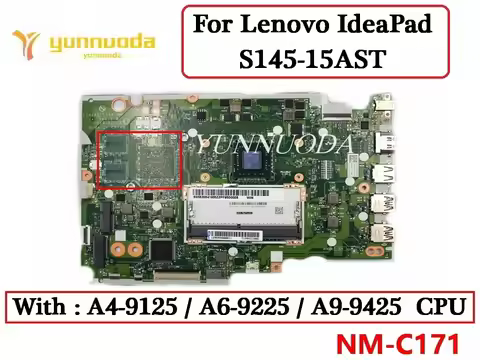 NM-C171 For Lenovo S145-14AST S145-15AST Laptop Motherboard With AMD A4-9125 A6-9225 A9-9425 CPU DDR