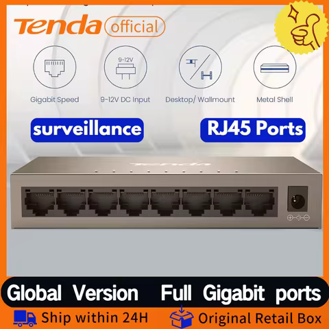 Tenda 8 port gigabit ethernet switch network switch 10/100/1000Mbps 5/8/16 Port Full-duplex desktop 