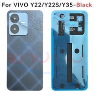 Original Battery Door cover Middle Frame For Vivo Y22/Y22s Rear Housing case Back battery cover door