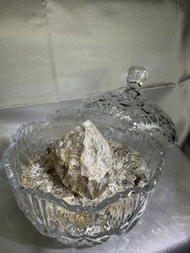 1295. 超強淨化套裝: 玻璃碗+閃靈鑽碎石+閃靈鑽原石「淨化之石 能量放大器 高頻水晶 消磁淨化 提升能量 排負護身」#1295 - 6 x 4 x 3 cm