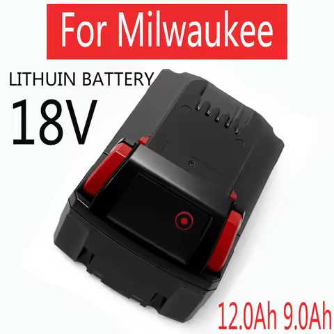 for Milwaukee M18 Battery 18V 12.0Ah 9.0Ah Replacement Lithium Battery for Milwaukee M18 48-11-1815 