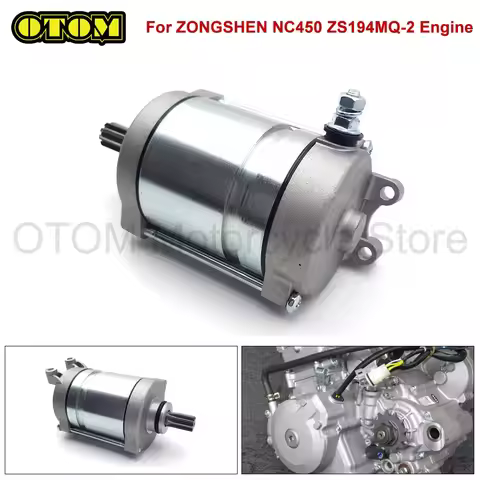 Motorcycle For ZONGSHEN ZS194MQ-2 NC450 Starter Motor 9T Electrical Start Engine KAYO KEWS K16 K23 G