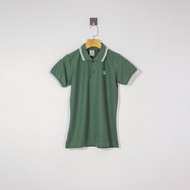 GM POLO SLIM FIT  | เสื้อโปโลผู้หญิง (เข้ารูป) ปักรวงข้างปกขลิบหลัง544ปกเรียบ แขนจั๊ม  สีพื้น เสื้อค