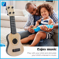 Mini Ukulele Kids Musical Guitar Instruments Toy Funny 4 Strings Music Learning Enlightment Educational Model Toys Classical for Children Beginners Early Education School Play Game Birthday Gift Plain Wood Plastic Instrument with Christmas gifts