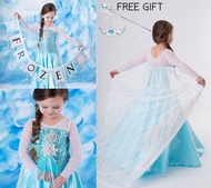 Dress Frozen Elsa Kostum Princess / Gaun Elsa Frozen / Dress Anak Frozen / Baju Dress Frozen / Dres