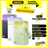 [3CCC] REMAX FP-3 65W Fast Charging Power Bank 40000mAh Outdoor LED Portable Charger with Multi-Colo