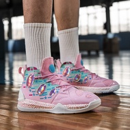Iverson Basketball Shoes High-Top Men's Actual Combat Autumn Breathable Student Pink Guard Mandarin 