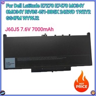 New J60J5 Replacement Battery  7.6V 7000mAh For Dell Latitude E7270 E7470 MC34Y 0MC34Y R1V85 451-BBS