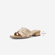 รองเท้าแตะ Nine West สำหรับผู้หญิง ทรงหนา ส้นต่ำ สวมใส่สบาย แฟชั่น ลำลอง รองเท้าแตะแบบลำลอง รองเท้าแ