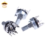 〔8C05〕 5Pcs RV17 With Switch Potentiometer B1K 2K 5K 10K 20K 50K Handle Length 15mm 5Pin Switch Carb