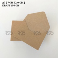 A7 vintage brown kraft envelope 150 gr | 7x10 cm envelope | A7 aesthetic envelope