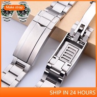 Watch Bracelet For Rolex SUBMARINER DAYTONA SUP GMT Men Fine-Tuning Pull Button Clasp  Stainless Steel Watch Chain 20mm