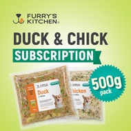 Furry's Kitchen Duck & Chick 500g Subscription Fresh Dog Food
