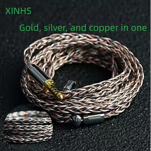 XINHS F14 8-core 7N silver plated OCC+graphene OCC headphone upgrade cable