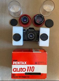 PENTAX auto 110  連三支鏡頭 菲林相機 罕有