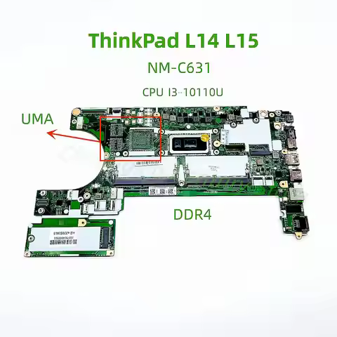 NM-C631 motherboard is applicable FOR Lenovo laptop L14 L15 CPU I3-10110U/I5-10210U/10310U/I7-10510U
