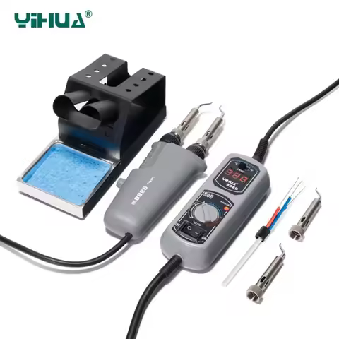 Newest 110V/220V EU/US/GB/AU PLUG YIHUA 938D Portable Hot tweezers Mini Soldering Station Hot Tweeze