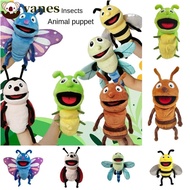 VANES Animal Insect Hand Puppet, Plush Bees Ladybugs Plush Dragonflies Hand Puppet, Thanksgiving Gift Role-Playing Sensory Toys Insect Hand Finger Story Puppet Kids