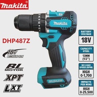 Makita 13MM DHP487 Cordless Hammer Driver Drill 18V LXT Brushless Motor Impact Electric Screwdriver Variable Speed Caliber