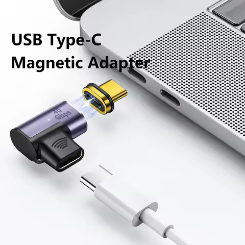 USB4 40Gbps Magnetic Adapter 100W USB C to Type C Fast Charging Converter for Thunderbolt3 8K@60Hz U