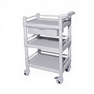 Medical Utility Cart Multifunctional Rolling Trolley 3 Drawers Quiet Casters Mobile Nurse Instrument