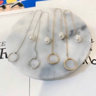 Beaded Earrings Plugged Hoop Hoop Earrings