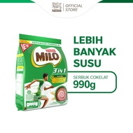 MILO ACTIV-GO 3 IN 1 Pouch 990gr / Milo 3in1  kemasan jumbo 1kg