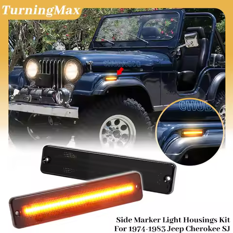Car Front / Rear Side Marker LED Lights For Jeep Cherokee SJ,Grand Wagoneer,J10 J20 Pickup,CJ5 CJ6 C