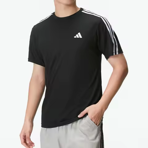 Adidas Men's Tr-Es Base 3S t Sportswear Casual, Comfortable, Breathable and Fashionable Short-Sleeve
