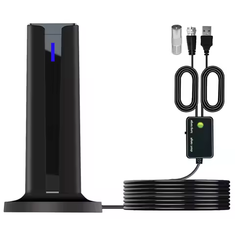 TV Antenna 4K 1080P HD Digital Indoor Amplifier TV Antenna 120 Miles Long Range HDTV Antenna with Am